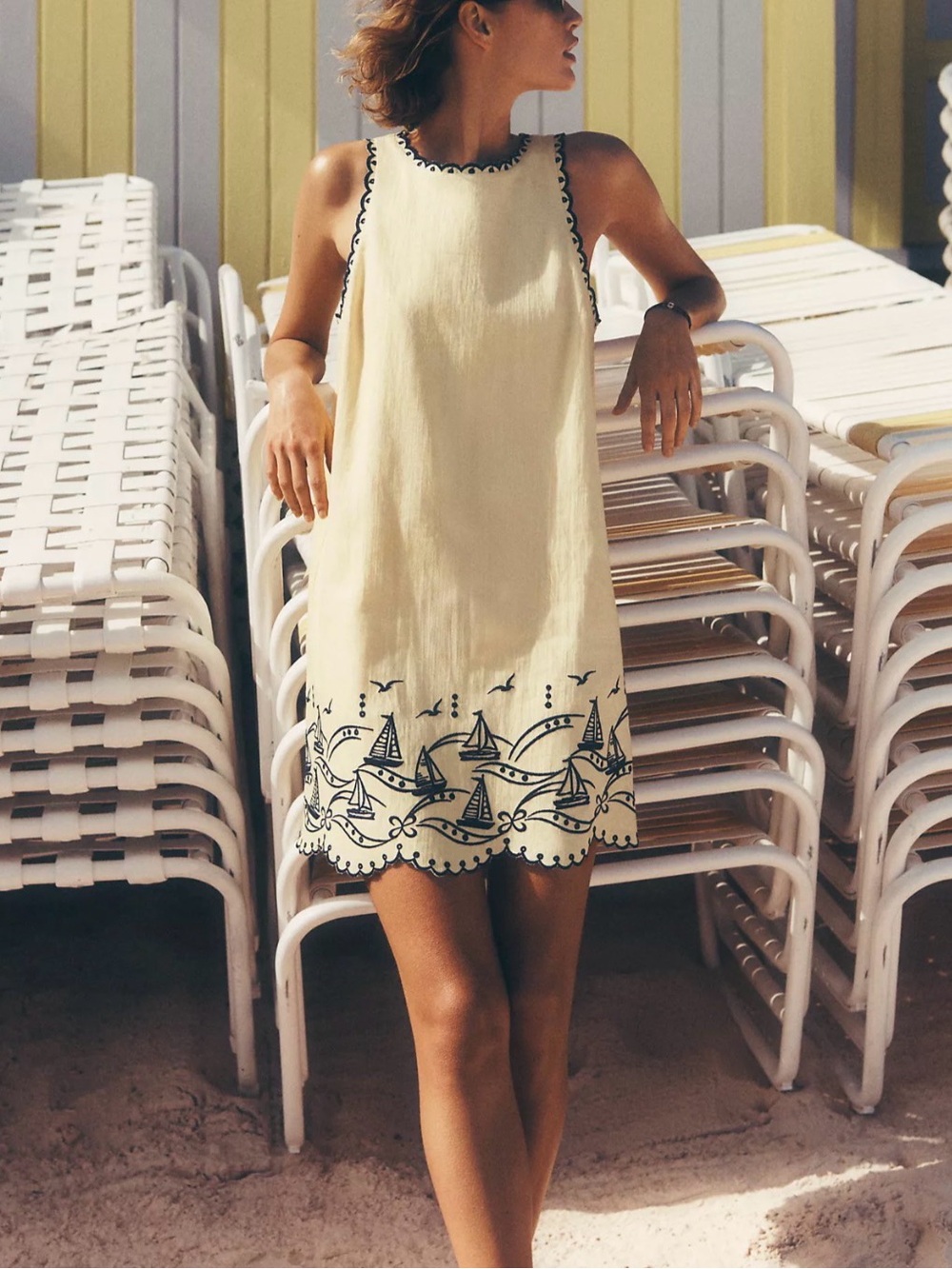 Anthropologie- Maeve Sail Away Sleeveless Mini Dress